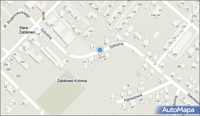 Luboń, Szkolna, 1C, mapa Luboń