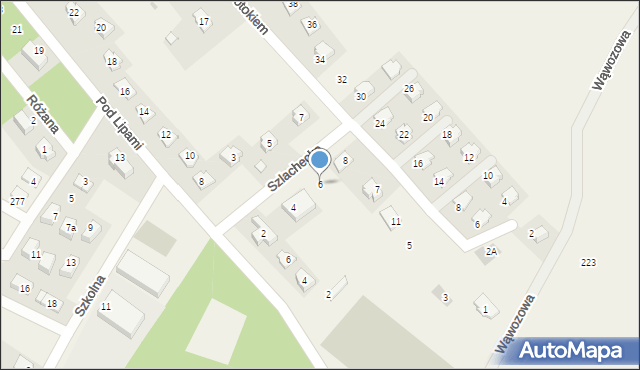 Łuczyce, Szlachecka, 6, mapa Łuczyce