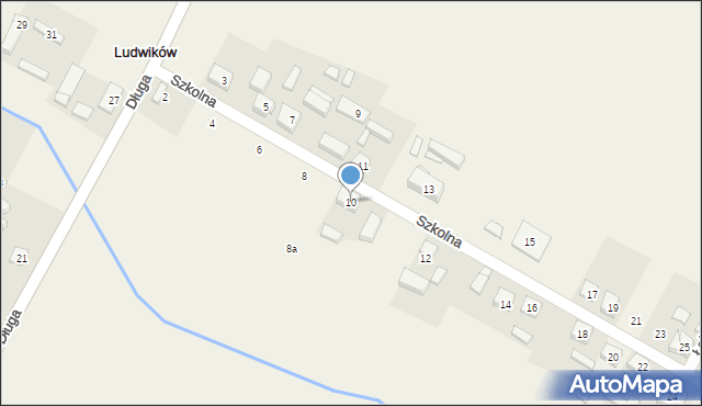 Ludwików, Szkolna, 10, mapa Ludwików