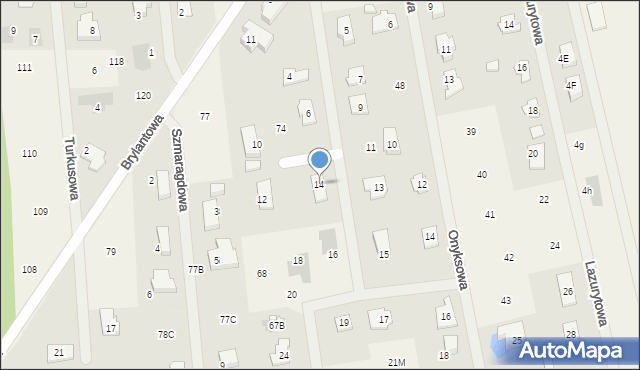 Ludwikowo, Szafirowa, 14, mapa Ludwikowo