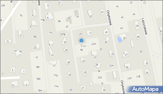 Ludwikowo, Szafirowa, 21, mapa Ludwikowo