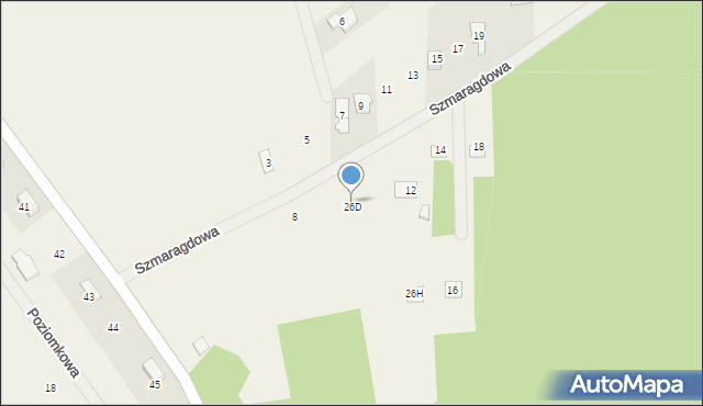 Ludwinów, Szmaragdowa, 10, mapa Ludwinów