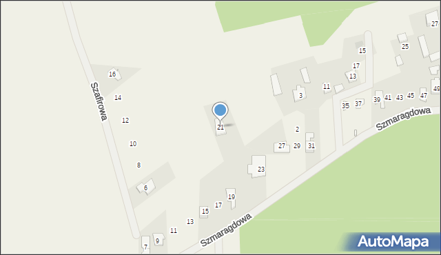 Ludwinów, Szmaragdowa, 21, mapa Ludwinów