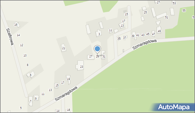 Ludwinów, Szmaragdowa, 29, mapa Ludwinów