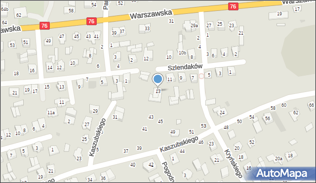 Łuków, Szlendaków, 13, mapa Łuków