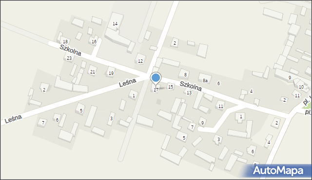 Lutocin, Szkolna, 17, mapa Lutocin
