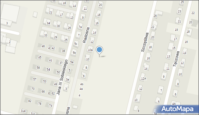 Lutynia, Szczęśliwa, 109, mapa Lutynia