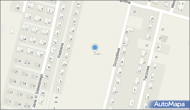 Lutynia, Szczęśliwa, 135, mapa Lutynia