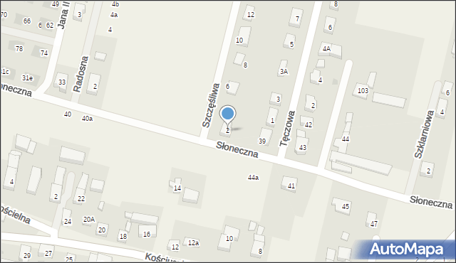 Lutynia, Szczęśliwa, 2, mapa Lutynia