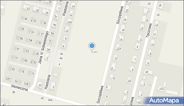 Lutynia, Szczęśliwa, 69, mapa Lutynia