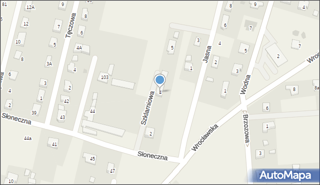 Lutynia, Szklarniowa, 4, mapa Lutynia