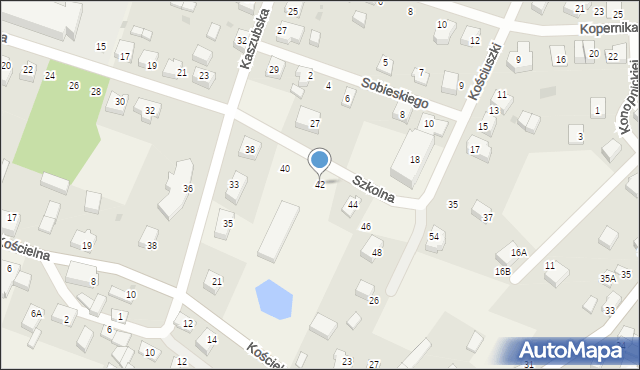 Luzino, Szkolna, 42, mapa Luzino