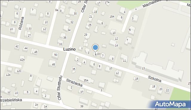 Luzino, Szkolna, 5, mapa Luzino