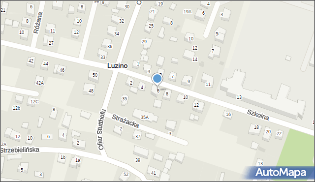 Luzino, Szkolna, 6, mapa Luzino