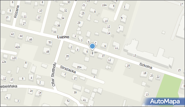 Luzino, Szkolna, 8, mapa Luzino