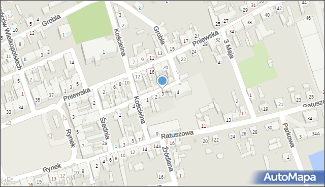 Lwówek, Szkolna, 3, mapa Lwówek