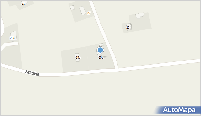 Łyszkowice, Szkolna, 25c, mapa Łyszkowice