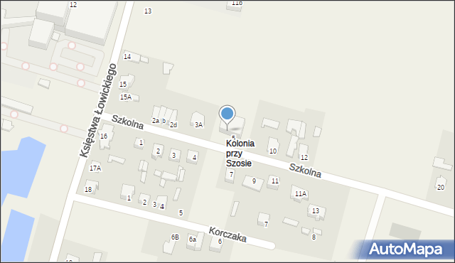 Łyszkowice, Szkolna, 6, mapa Łyszkowice