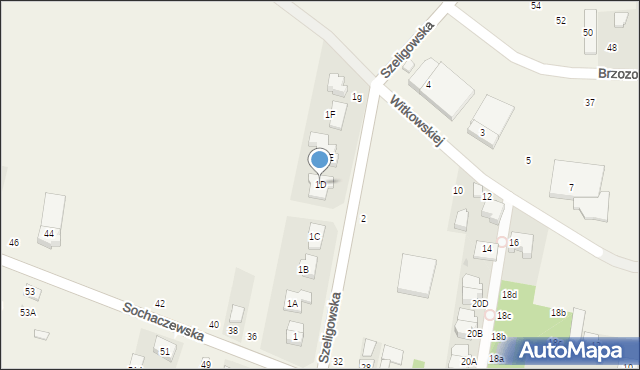 Macierzysz, Szeligowska, 1D, mapa Macierzysz