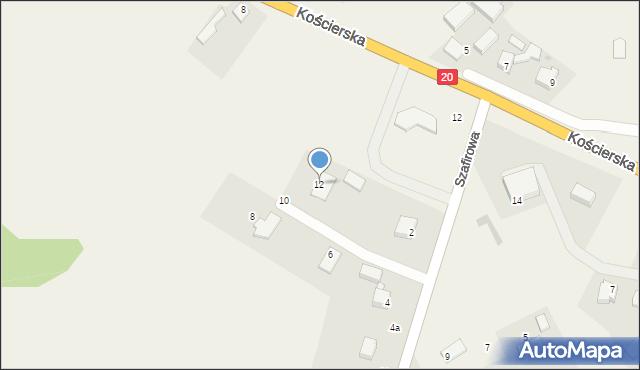 Mądrzechowo, Szafirowa, 12, mapa Mądrzechowo