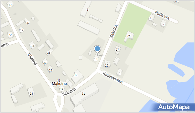 Mąkolno, Szkolna, 8, mapa Mąkolno