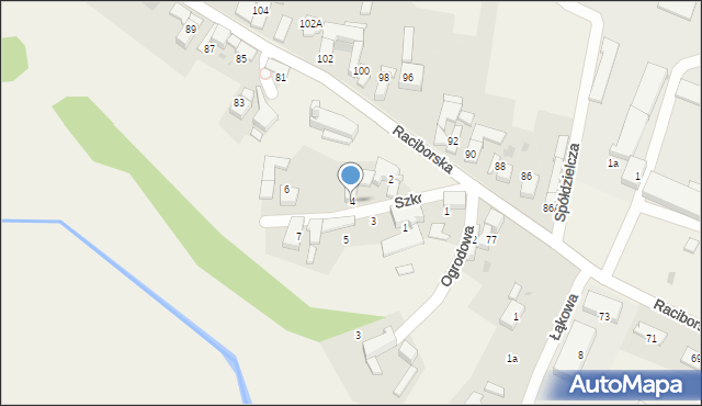 Maków, Szkolna, 4, mapa Maków