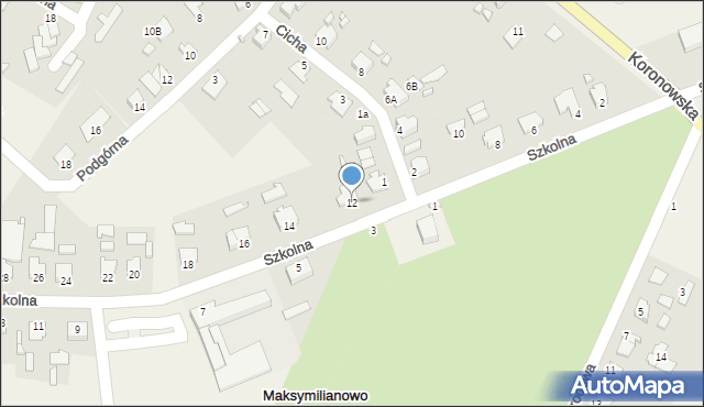 Maksymilianowo, Szkolna, 12, mapa Maksymilianowo