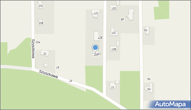 Malcanów, Szyszkowa, 12A, mapa Malcanów