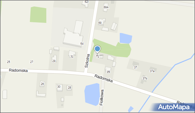 Małęczyn, Szkolna, 71, mapa Małęczyn