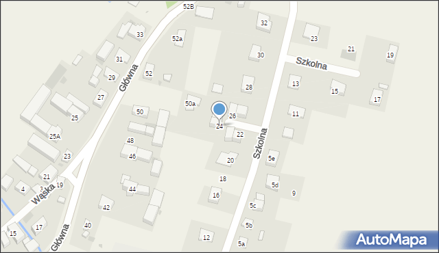 Małkowice, Szkolna, 24, mapa Małkowice