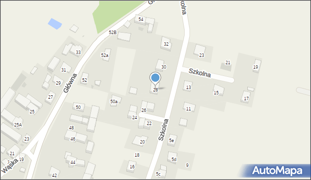 Małkowice, Szkolna, 28, mapa Małkowice