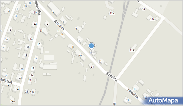 Małomice, Szkolna, 9, mapa Małomice