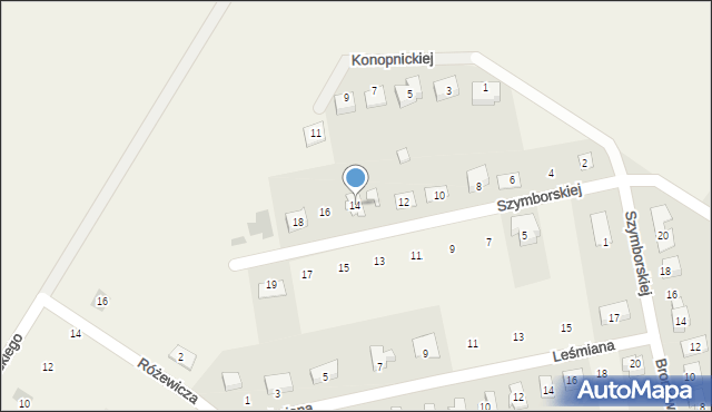 Marcinowice, Szymborskiej Wisławy, 14, mapa Marcinowice