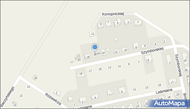 Marcinowice, Szymborskiej Wisławy, 16, mapa Marcinowice