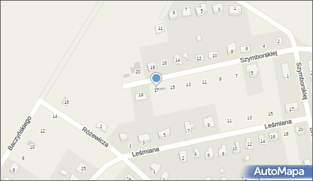 Marcinowice, Szymborskiej Wisławy, 17, mapa Marcinowice