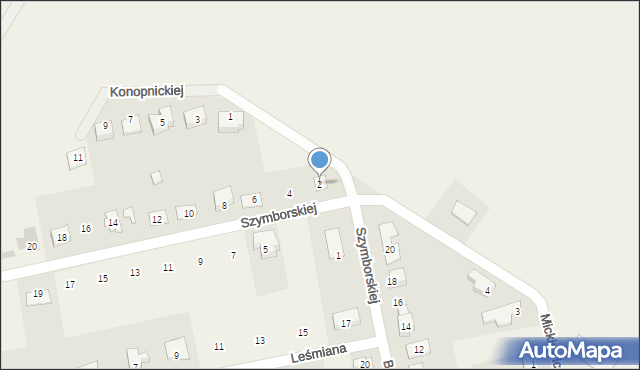 Marcinowice, Szymborskiej Wisławy, 2, mapa Marcinowice