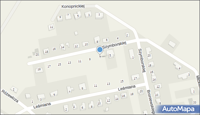 Marcinowice, Szymborskiej Wisławy, 7, mapa Marcinowice