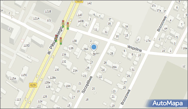 Marki, Szczęśliwa, 29, mapa Marki