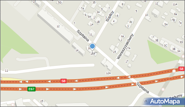 Marki, Szpitalna, 16A, mapa Marki