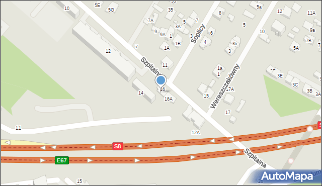 Marki, Szpitalna, 16B, mapa Marki