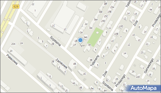 Marki, Szpitalna, 3aa, mapa Marki