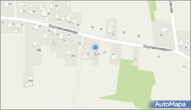 Marklowice, Szymanowskiego Karola, 21, mapa Marklowice