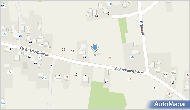 Marklowice, Szymanowskiego Karola, 30, mapa Marklowice