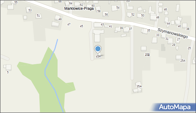 Marklowice, Szymanowskiego Karola, 43A, mapa Marklowice