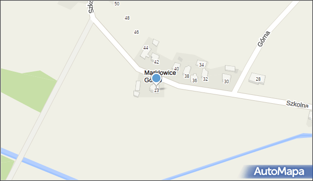 Marklowice Górne, Szkolna, 13, mapa Marklowice Górne