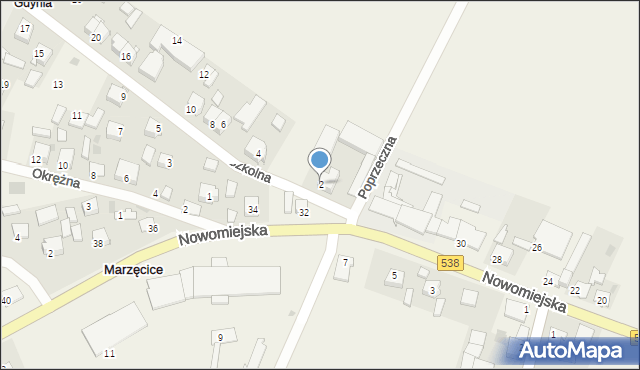 Marzęcice, Szkolna, 2, mapa Marzęcice