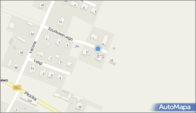 Maszewo, Szurkowskiego Ryszarda, 12, mapa Maszewo