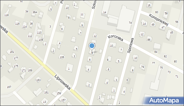 Maszewo Duże, Szkolna, 8, mapa Maszewo Duże