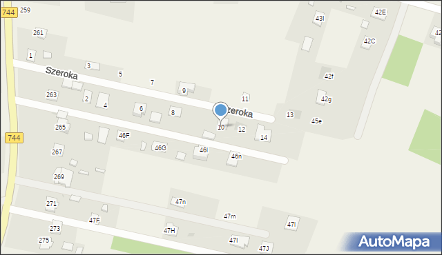 Mazowszany, Szeroka, 10, mapa Mazowszany