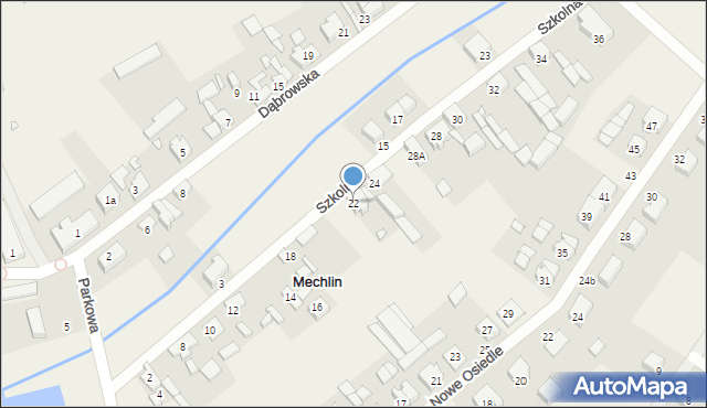 Mechlin, Szkolna, 22, mapa Mechlin